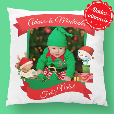 almofada personalizada de natal com foto 1 almofada personalizada de natal com foto 1